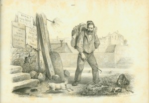 The tramp (black and white) Right-hand side for the artist to color.